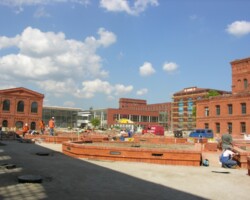 Ekspertyza elewacji pokrytych systemem Ruuki podczas realizacji kompleksu Manufaktury w Łodzi.